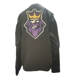 Ooak Dickies Eisenhower black work jacket NHL Los Angeles Kings 2x retro coat